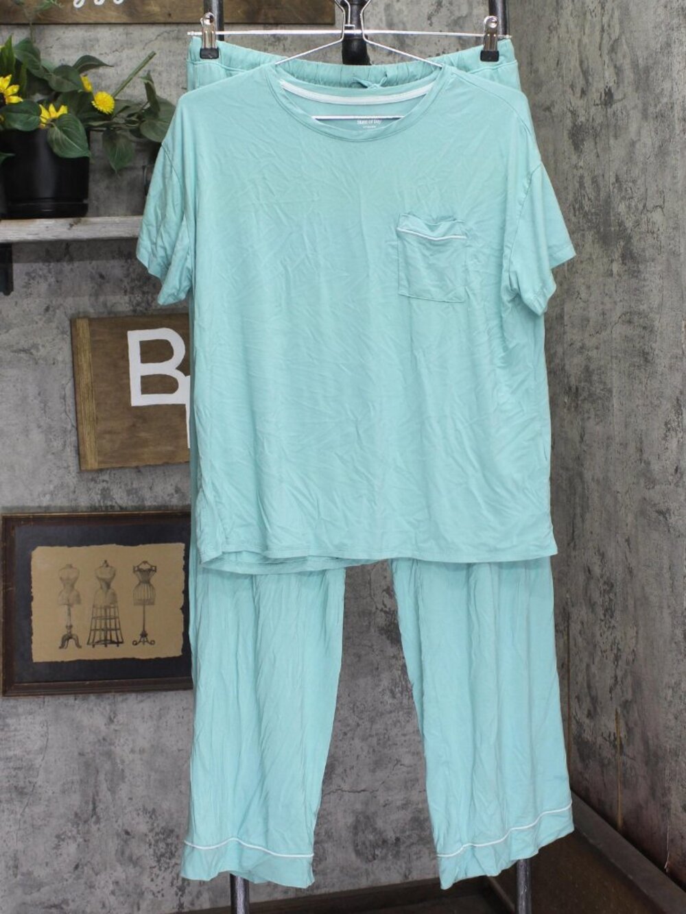 Blue State Of Day 2 Pc Fluid Knit Pajamas Set 100189787Ms Canton M Sz M